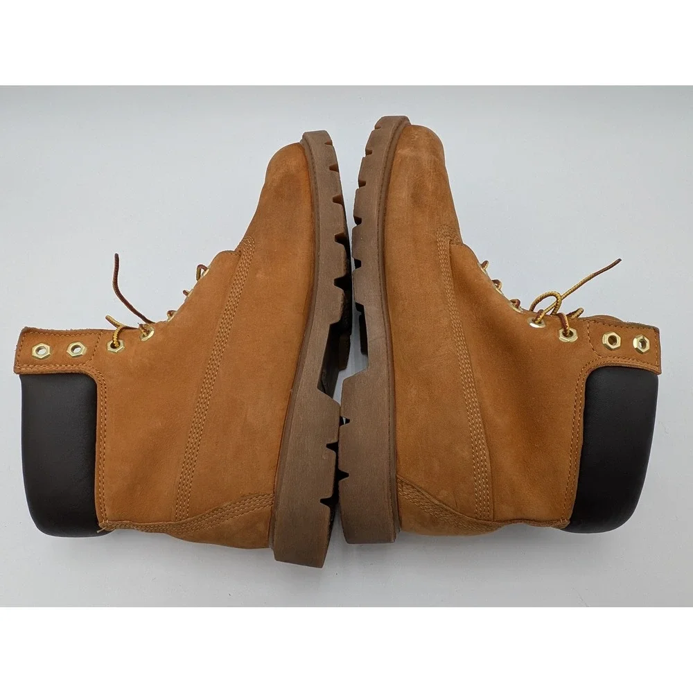 Timberland Boots Mens 10 Wheat 6-Inch Premium 18094 Waterproof Nubuck Workwear